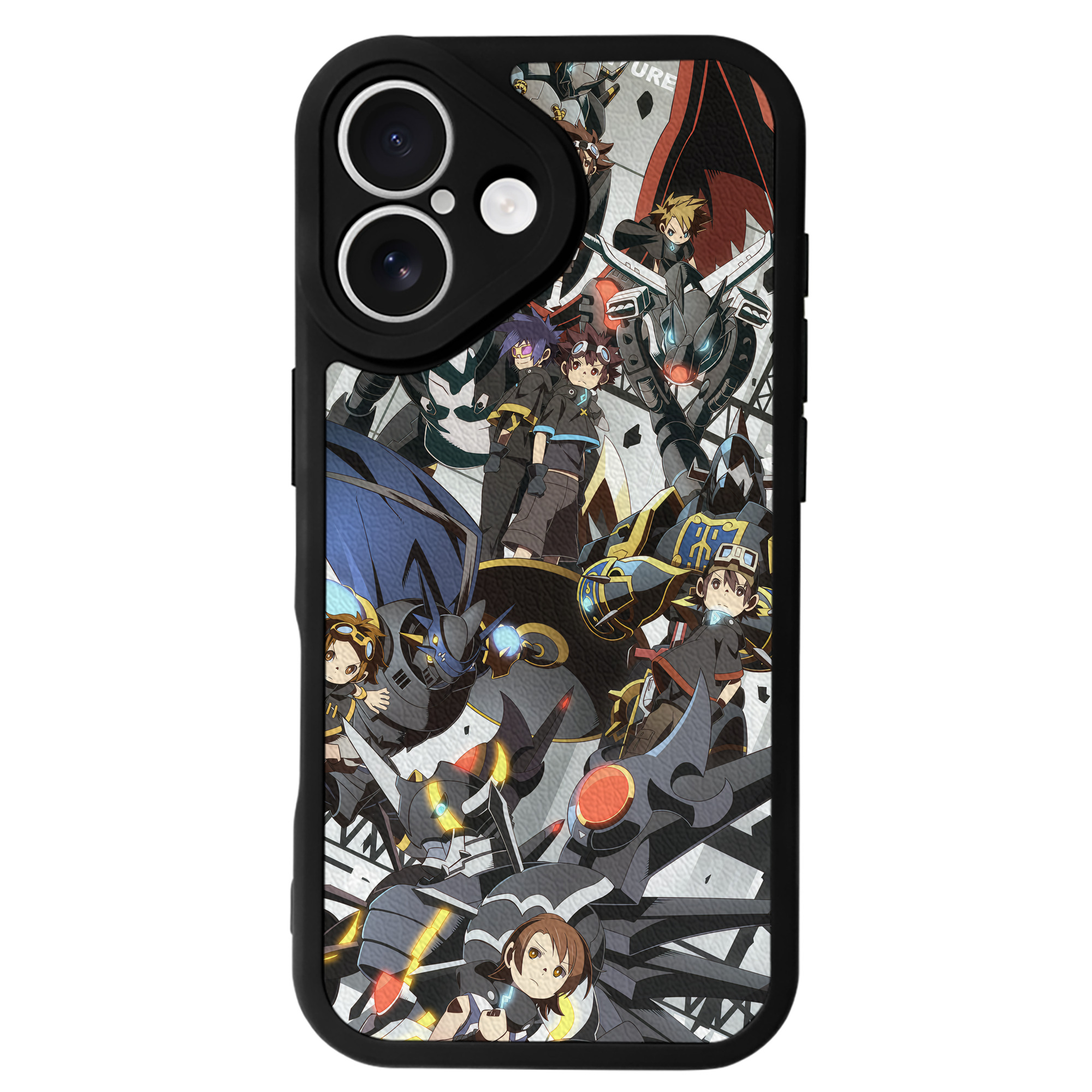 （画像用） Digimon デジタルモンスター/デジモン 【iPhone 16シリーズ対応】シリコンスマホケース（レザー調） 材質：シリコン